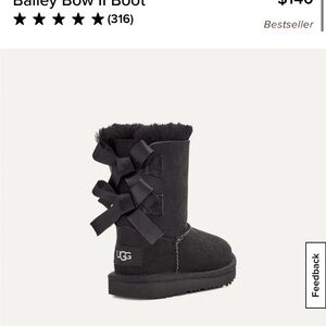 UGG Black Bailey Bow Boots